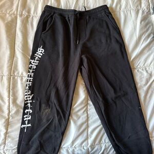 black sweatpants